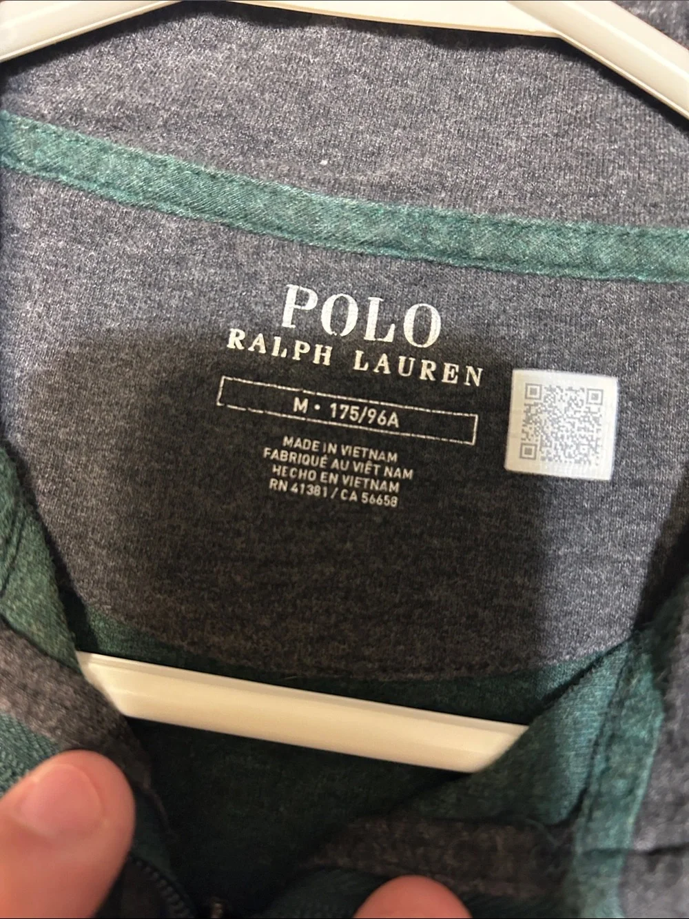 Polo by Ralph Lauren Men's Heather Forest Green Half-Zip Sweater